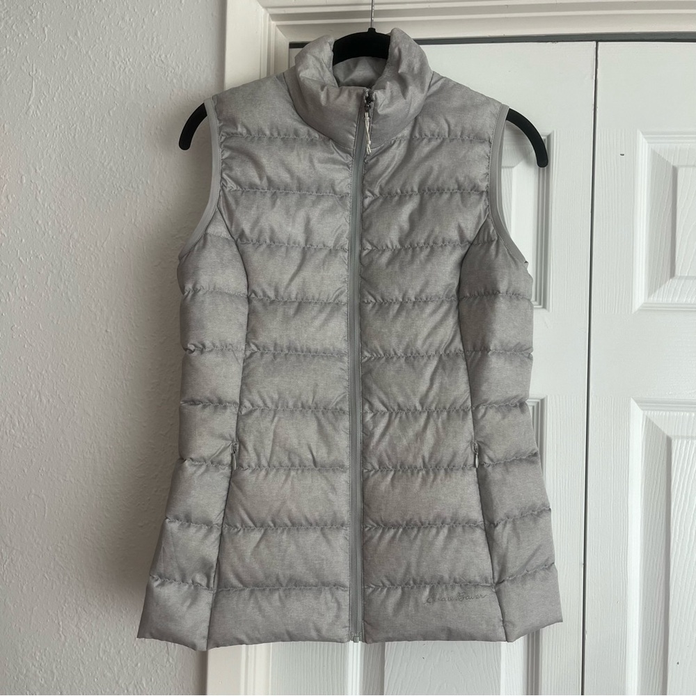 Eddie Bauer EB650 Down Puffer Vest Silver Gray
